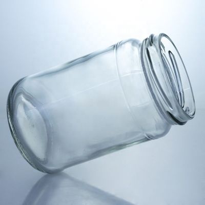 メタル蓋 ハニージャム 丸い食品級ガラスボトル オーダーメイド直角透明ガラス