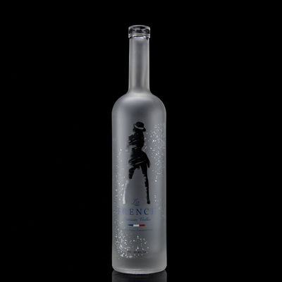 ガラスのカラー 750ml アシドエッチ ウォッカ ボトル 透明またはカスタマイズされた色