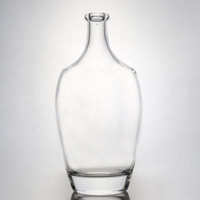 丸い空きフリント 375ml 500ml 750ml 1000ml 酒 ウォッカ テキラ ウイスキー ボトル スクロールキャップ