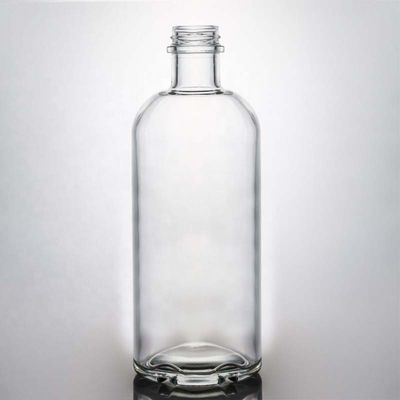 丸い空きフリント 375ml 500ml 750ml 1000ml 酒 ウォッカ テキラ ウイスキー ボトル スクロールキャップ