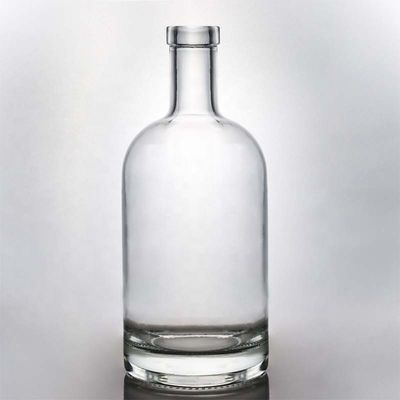 丸い空きフリント 375ml 500ml 750ml 1000ml 酒 ウォッカ テキラ ウイスキー ボトル スクロールキャップ