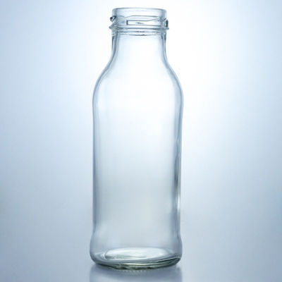 250ml 丸いガラス食品瓶 牛乳汁 果物茶 オーダーメイド ロゴとガラスカラー