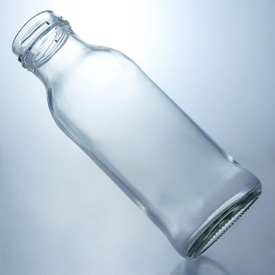 250ml 丸いガラス食品瓶 牛乳汁 果物茶 オーダーメイド ロゴとガラスカラー