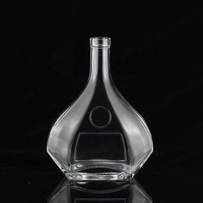 750ml 切断形 ユニークなデザイン グラス スピリッツ ボトル オーダーメイド