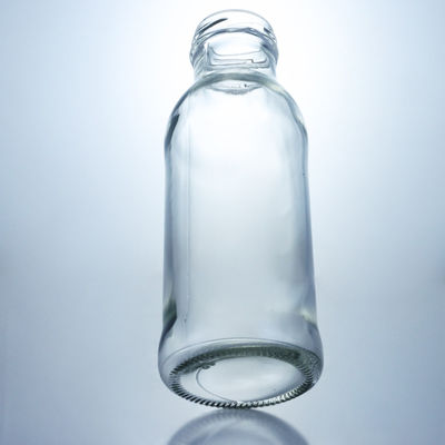250ml 丸いガラス食品瓶 牛乳汁 果物茶 オーダーメイド ロゴとガラスカラー