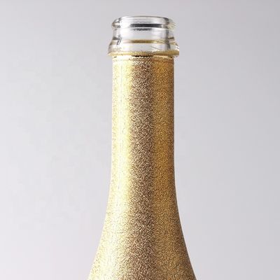 透明またはカスタマイズされた 750ml タクチュアルシャンパンボトル 75cl 空の塗装ガラスボトル