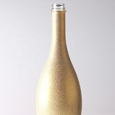 透明またはカスタマイズされた 750ml タクチュアルシャンパンボトル 75cl 空の塗装ガラスボトル