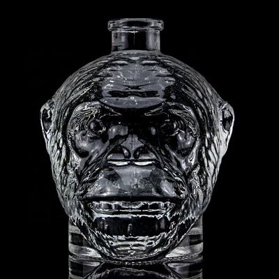 独特のデザイン 500ml 750ml モンキーヘッド形 ガラスボトル ウォッカ