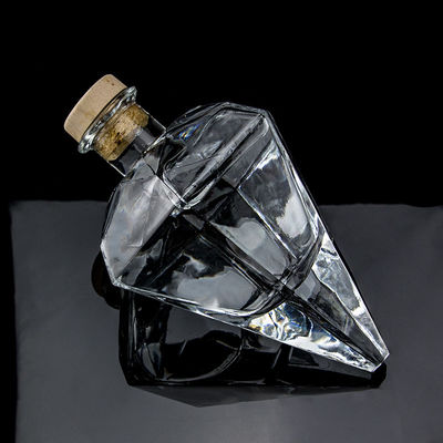 人気デザイン スーパーフリント 700ml ウォッカ ガラスボトル コルクと透明ガラス