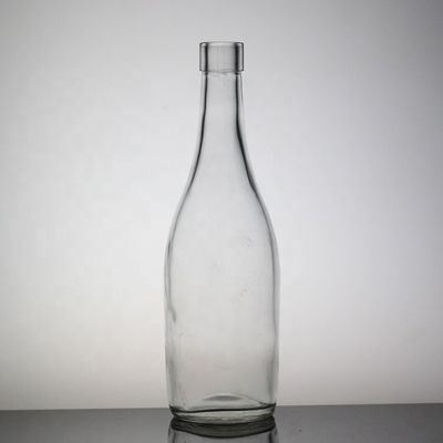 透明なリンゴ形ジュースボトル プラスチックキャップ付きの500mlの高石灰ガラスボトル