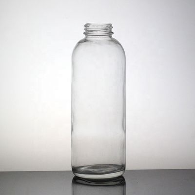 透明なリンゴ形ジュースボトル プラスチックキャップ付きの500mlの高石灰ガラスボトル