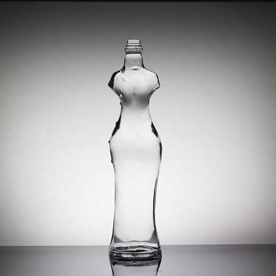 セクシーな女性の体型ボトル 独特のガラスの酒瓶 クローンのキャップ
