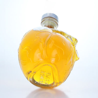 透明またはカスタマイズされた心臓形ガラス酒瓶 飲料のためのウイスキー ウォッカ ブランデー
