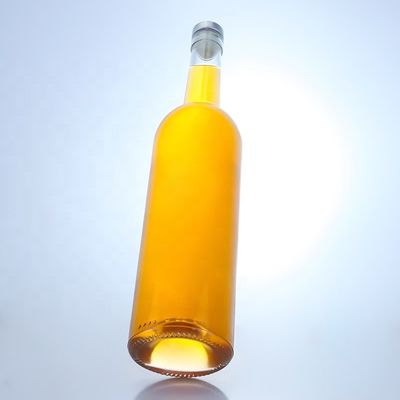 オーダーメイド ロゴ ガラスボトル 750ml ロング ネック クリア フリント ジン ラム シャンパン 酒