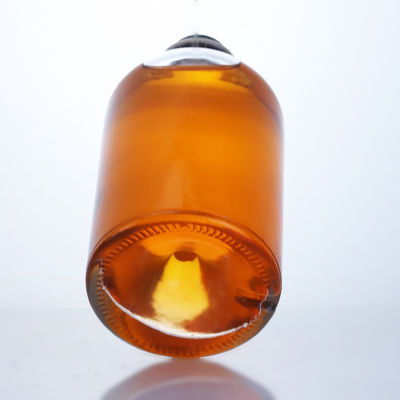 ガラスカラー 750ml ショート ネック 丸形 空き 透明 石灰石 ジン ラム シャンパン 酒類 酒類 コルク付き ボトル
