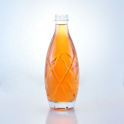 透明なカスタマイズされた酒類ガラス水瓶 独特の密封タイプスクリューキャップ