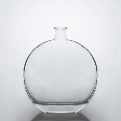 オーダーメイド クリア フラット 750ml ガラスボトル コーク ウォッカ ウィスキー ジン 工業飲料