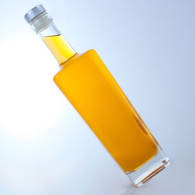 750ml カスタム 形 グラス スピリット ボトル ブランデー ウォッカ ウィスキー コーク トップ 方形