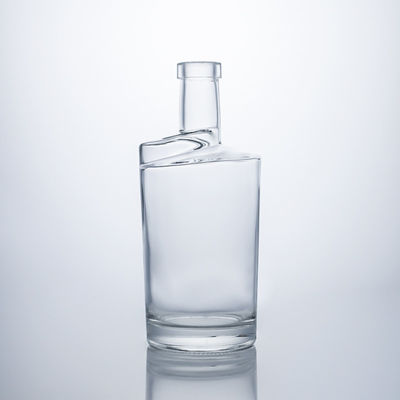 丸い形 カスタムデザイン 750ml 透明 空き酒 グラスボトル ラム ウォッカ ジン ウィスキー