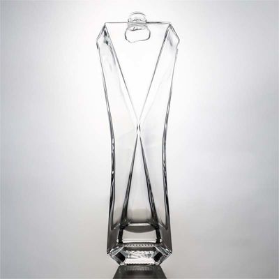 デカル 表面処理 700ml ビスキー ジン・ラム用のガラスボトル オーダーメイド形