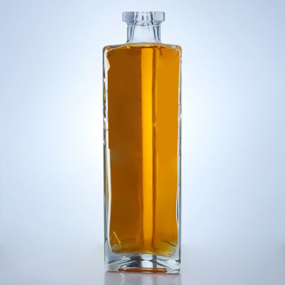 ベース素材 グラス 750ml デザイン 3 面 ガラス ワイン ボトル ウィスキー ジン ラム