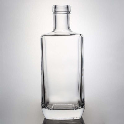スーパーフリントガラス オーダーメイドロゴ 750ml 700ml 人気スタイル ラム ウォッカ ウィスキー テキラ ジン ガラスボトル コルク