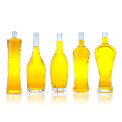 オーダーメイドキャップ 500ml 700ml 750ml 独特の形状のガラスボトル ラム ウォッカ ウィスキー テキラ ジン
