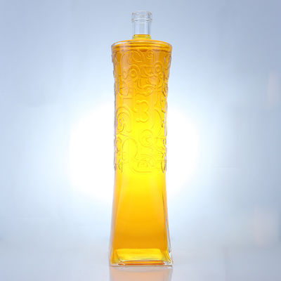 オーダーメイドキャップ 500ml 700ml 750ml 独特の形状のガラスボトル ラム ウォッカ ウィスキー テキラ ジン