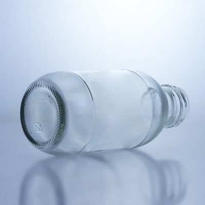 300ml 蓋付きの丸いガラス製のミルクボトル 液体 貯蔵溶液 デカル表面処理