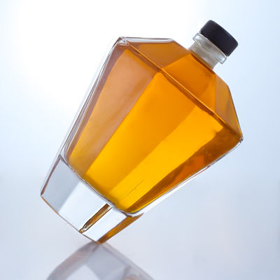 オーダーメイドロゴ 500ml 700ml 1000ml ウォッカ・ジン・ラム用のガラスボトル ユニークなカスタム形