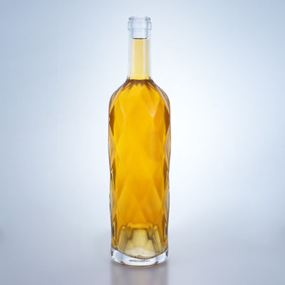 ベース素材 グラス 高首 ウォッカ ウィスキー ジン ラム 500ml 700ml 1000ml スクロールトップ