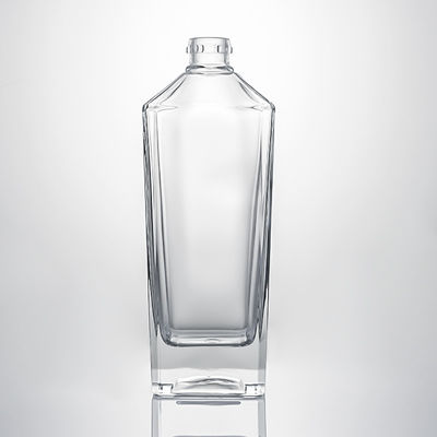 クリアグラス酒瓶 凸字体とコルクストッパー