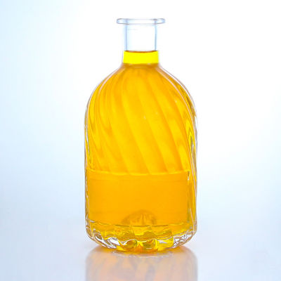 デカルラベル エリア 500ml 丸い形 スーパーフリント ガラスボトル ラム ウォッカ ウィスキー ティーキラ ジン