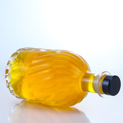 デカルラベル エリア 500ml 丸い形 スーパーフリント ガラスボトル ラム ウォッカ ウィスキー ティーキラ ジン