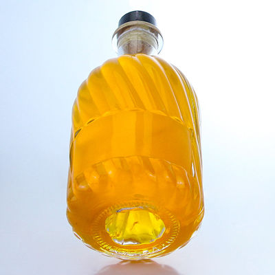 デカルラベル エリア 500ml 丸い形 スーパーフリント ガラスボトル ラム ウォッカ ウィスキー ティーキラ ジン