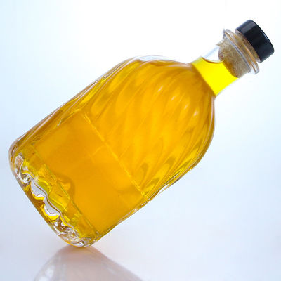 デカルラベル エリア 500ml 丸い形 スーパーフリント ガラスボトル ラム ウォッカ ウィスキー ティーキラ ジン