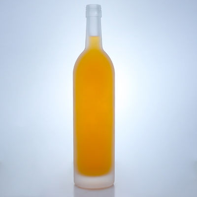 グラスカラー 750ml クラシック フローストド 空き クリア フリント ジン ラム シャンパン ブランデー ウィスキー リコール ボトル コルク