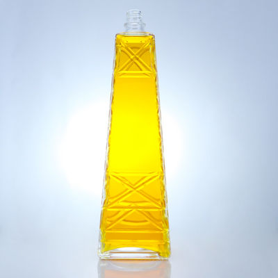 透明 独特の形 700ml 75cl 凸字 スーパー フリント ラム ウォッカ ウイスキー ガラス ボトル