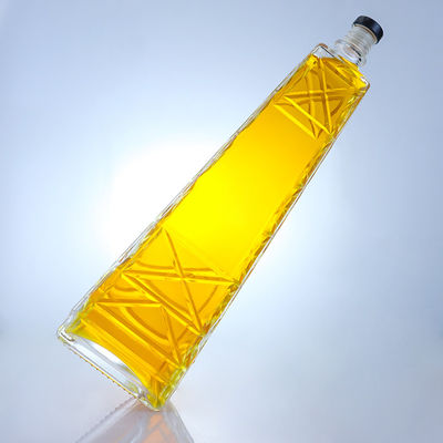 透明 独特の形 700ml 75cl 凸字 スーパー フリント ラム ウォッカ ウイスキー ガラス ボトル