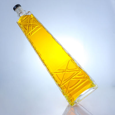 透明 独特の形 700ml 75cl 凸字 スーパー フリント ラム ウォッカ ウイスキー ガラス ボトル