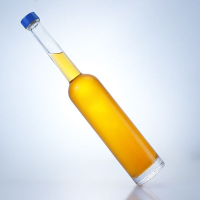 クリア フリント ガラス コラー 500ml ジン・ラム・シャンパン・ブランデー・ウイスキー用の長頸ボトル
