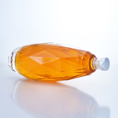 独特のデザイン 透明ガラスボトル ティーキラ ジン ラム シャンパン ブランデー ウィスキー 750ml