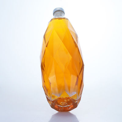 独特のデザイン 透明ガラスボトル ティーキラ ジン ラム シャンパン ブランデー ウィスキー 750ml