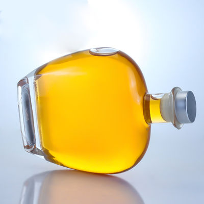 ジン・ラム・シャンパン・ブランデー・ウイスキーのための透明な丸い形ガラスボトル 700ml