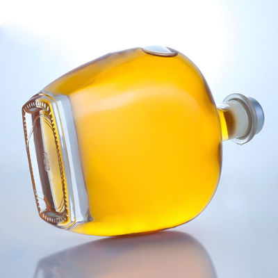 ジン・ラム・シャンパン・ブランデー・ウイスキーのための透明な丸い形ガラスボトル 700ml