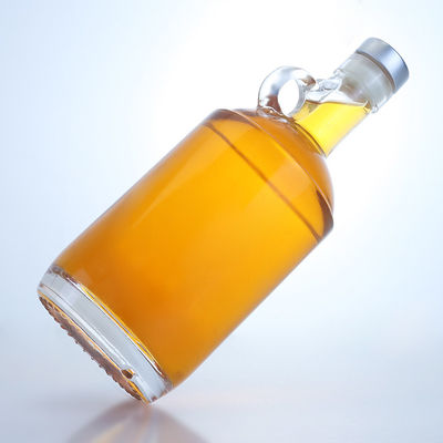クリア フリントガラス 750ml 独特のデザイン 丸い形ボトル ジン・ラム・シャンパン