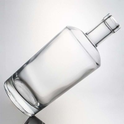 コラー素材 ガラス 750ml 丸い形 透明な石灰瓶 パーソナライズド ジン・ラム