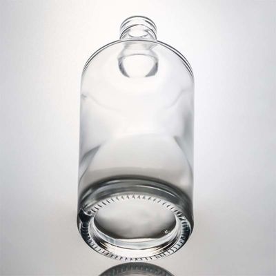 コラー素材 ガラス 750ml 丸い形 透明な石灰瓶 パーソナライズド ジン・ラム