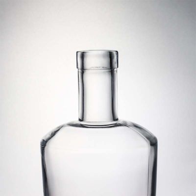 コラー素材 ガラス 750ml 丸い形 透明な石灰瓶 パーソナライズド ジン・ラム