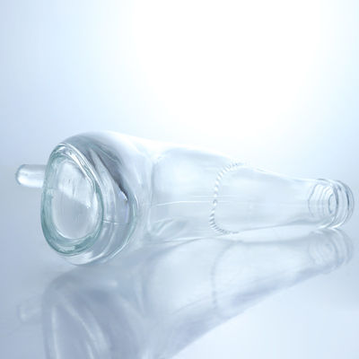 独特のデザイン フリントグラス 500ml 750ml ウォッカ ジン ウィスキー ブランデー コルク付き 空瓶